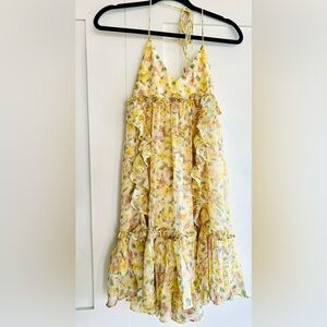 Floral Yellow Casual Dress for Women